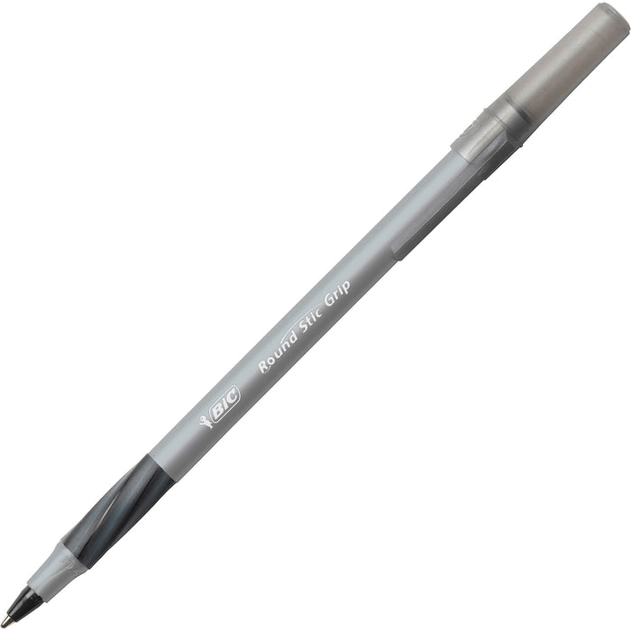 BIC Round Stic Grip Ballpoint Pen - BICGSMG361BK