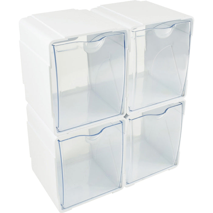Deflecto Tilt Bin Interlocking Storage Organizer - DEF421103 Deflecto, LLC