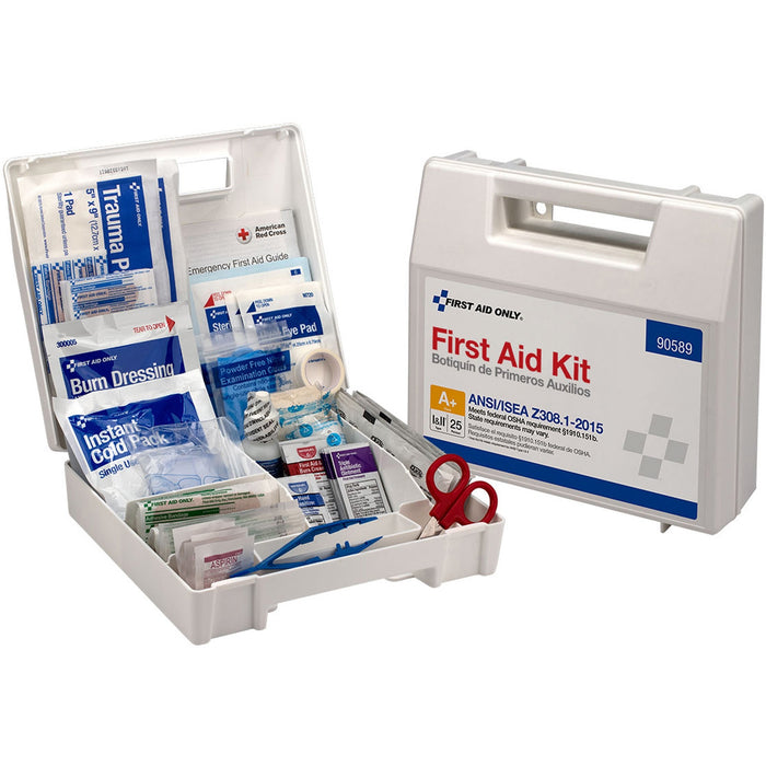First Aid Only 25-Person Bulk Plastic First Aid Kit - ANSI Compliant - FAO90589