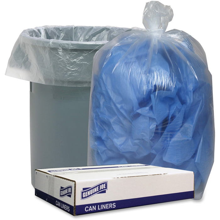 Genuine Joe Clear Low Density Can Liners - GJO29125