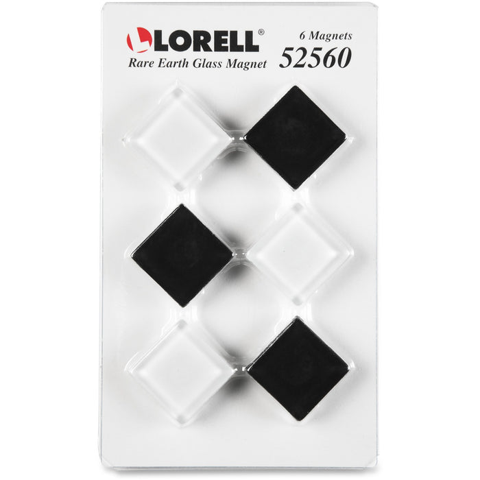 Lorell Square Glass Cap Rare Earth Magnets - LLR52560