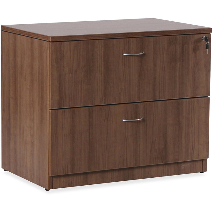 Lorell Essentials Series Walnut Laminate Lateral File - 2-Drawer - LLR69972