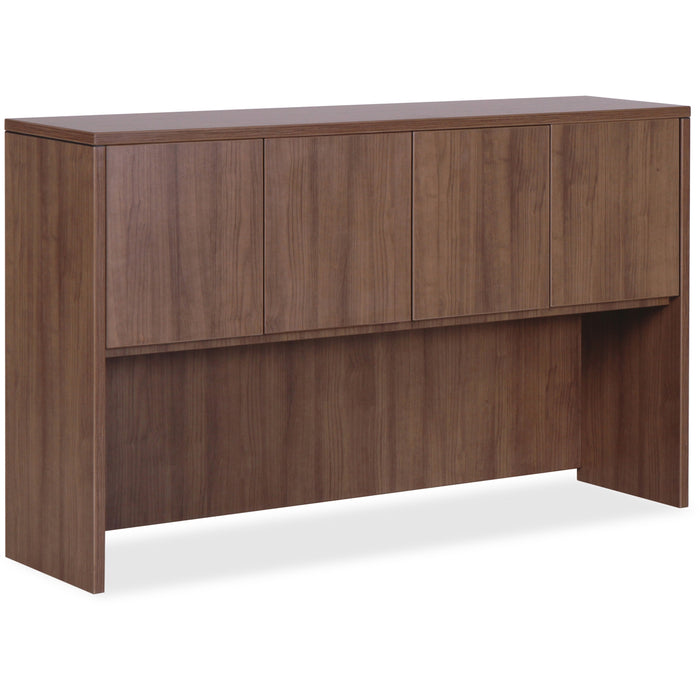 Lorell Essentials Series Walnut 4-Door Hutch - LLR69977