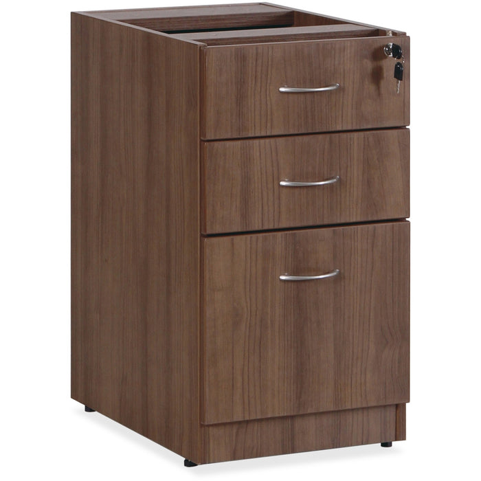 Lorell Essentials Walnut Box/Box/File Fixed Pedestal - LLR69985