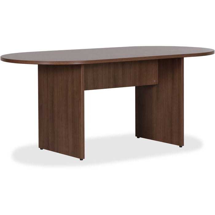 Lorell Essentials Walnut Laminate Oval Conference Table - LLR69988