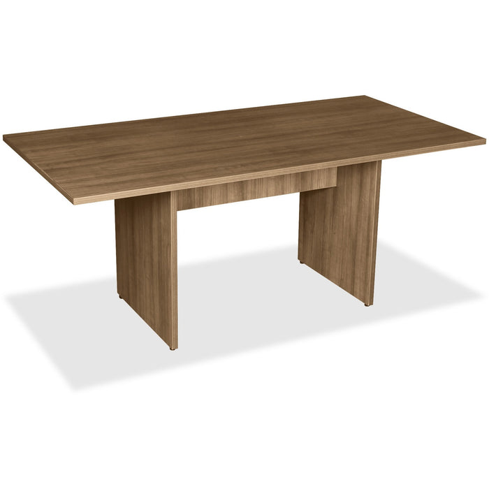 Lorell 2-Panel Base Rectangular Walnut Conference Table - LLR69996