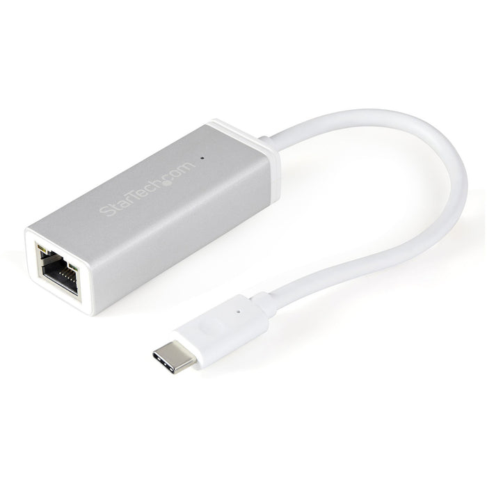 StarTech.com USB-C to Gigabit Ethernet Adapter Aluminum Thunderbolt Port Compatible USB Type Network Adapter - STCUS1GC30A