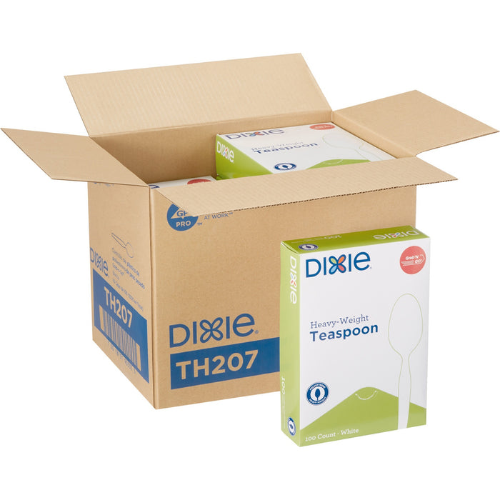 Dixie Heavyweight Disposable Teaspoons Grab-N-Go by GP Pro - DXETH207CT