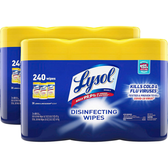 Lysol Lemon/Lime Disinfecting Wipes - RAC84251CT