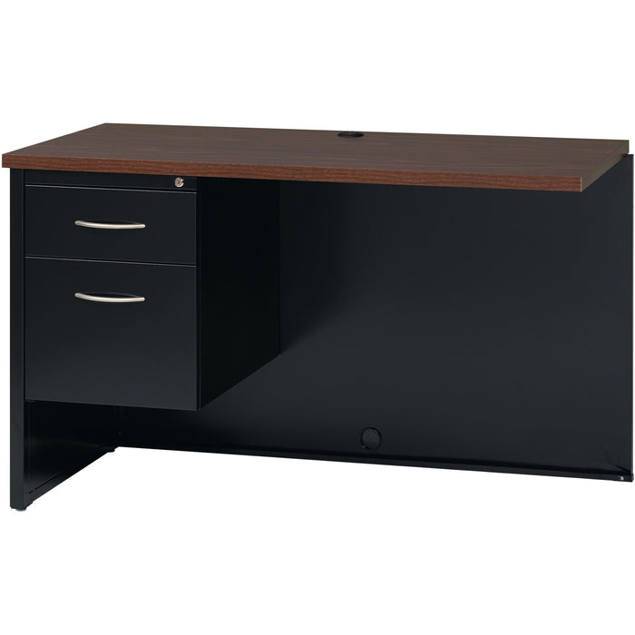 Lorell Walnut Laminate Commercial Steel Desk Series - 2-Drawer - LLR79155