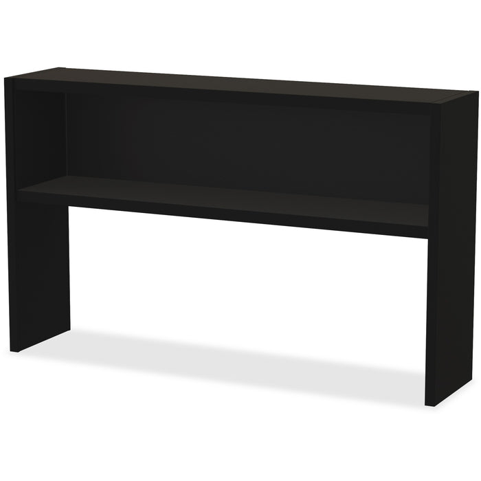 Lorell Modular Desk Series Black Stack-on Hutch - LLR79169