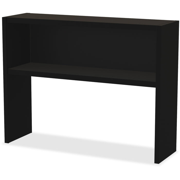 Lorell Modular Desk Series Black Stack-on Hutch - LLR79171