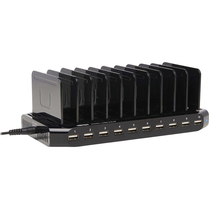 Tripp Lite 10-Port USB Charging Station with Adjustable Storage 12V 8A (96W) USB Charger Output - TRPU280010ST
