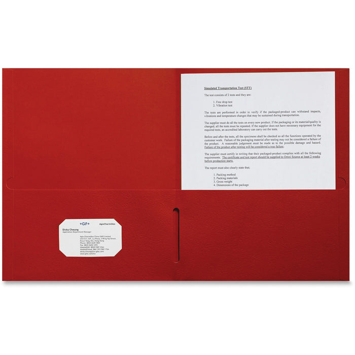Sparco Letter Pocket Folder - SPR78547