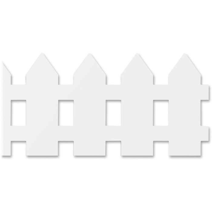 Hygloss White Fence Design Border Strips - HYX33605