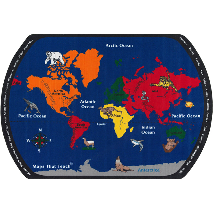 Flagship Carpets Maps That Teach Global Rug - FCIFE12234A
