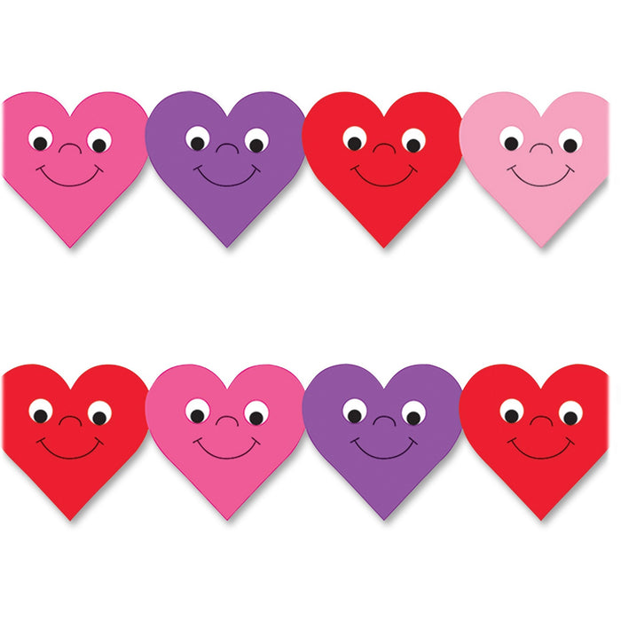 Hygloss Happy Hearts Design Border Strips - HYX33618