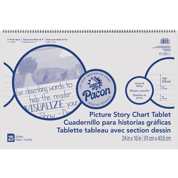 Pacon Ruled Picture Story Chart Tablet - PACMMK07426