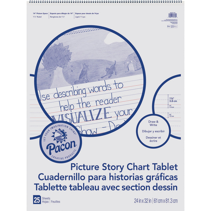 Pacon Ruled Picture Story Chart Tablet - PACMMK07430