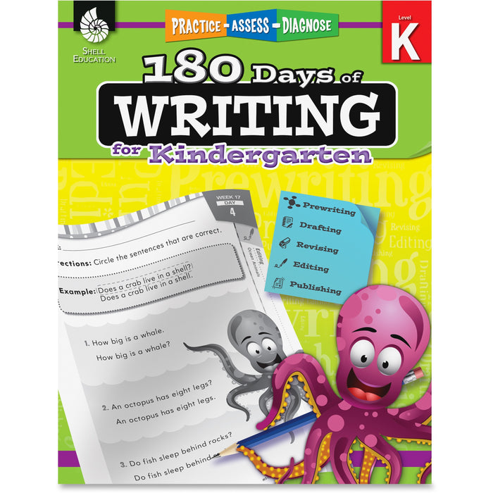 Shell Education Grade K 180 Days of Writing Book Printed Book - SHL51523