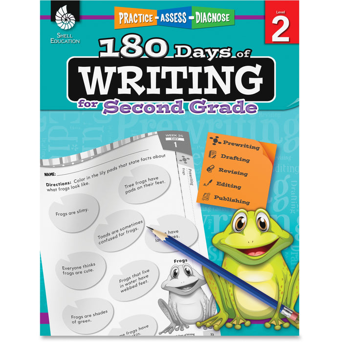Shell Education 2nd Grade 180 Days of Writing Book Printed Book - SHL51525