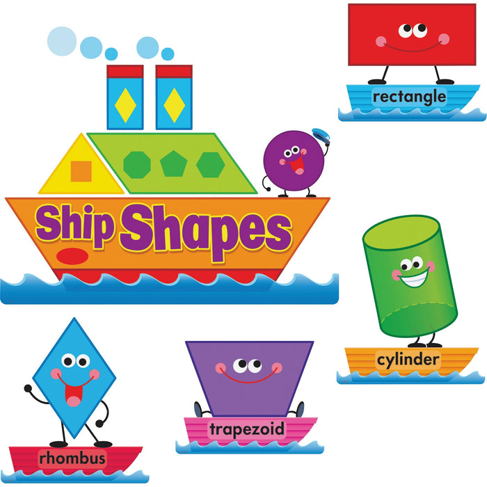 Trend Ship Shapes/Colors Bulletin Board Set - TEP8270