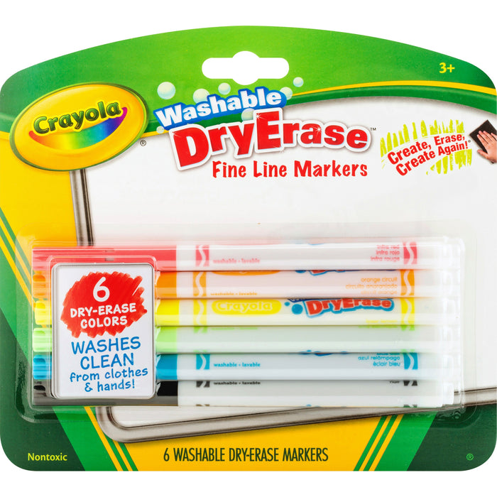 Crayola Washable Dry Erase Fine Line Markers - CYO985906
