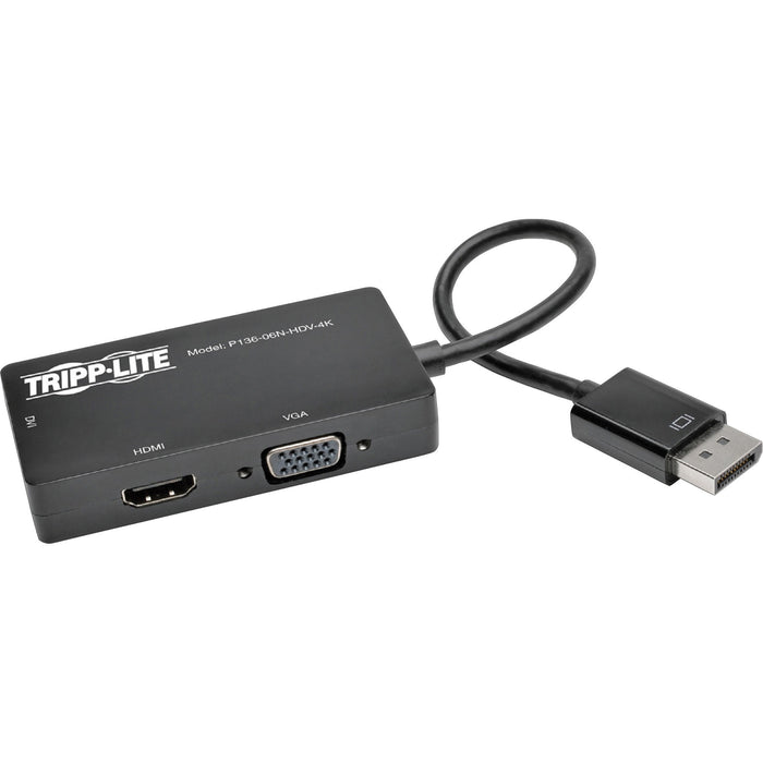 Tripp Lite DisplayPort to VGA / DVI / HDMI 4K x 2K @ 24/30Hz Adapter Converter - TRPP13606NHDV4K