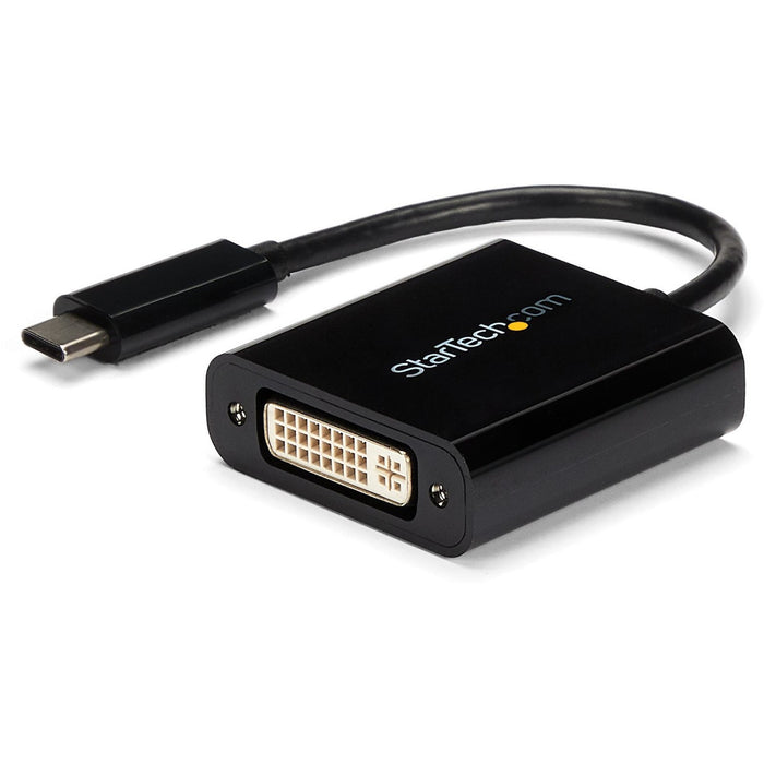 StarTech.com USB C to DVI Adapter - Thunderbolt 3 Compatible - 1920x1200 - USB-C to DVI Adapter for USB-C devices such as your 2018 iPad Pro - DVI-I Converter - STCCDP2DVI