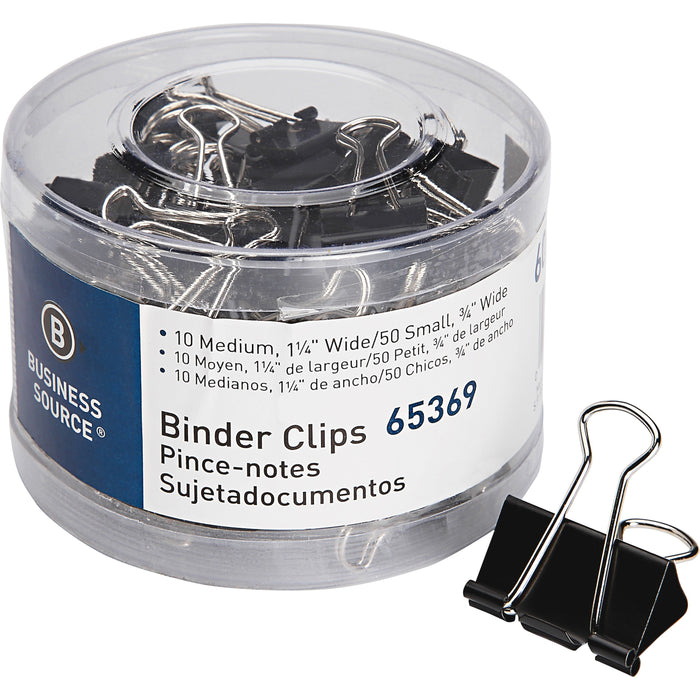 Business Source Small/Medium Binder Clips Set - BSN65369