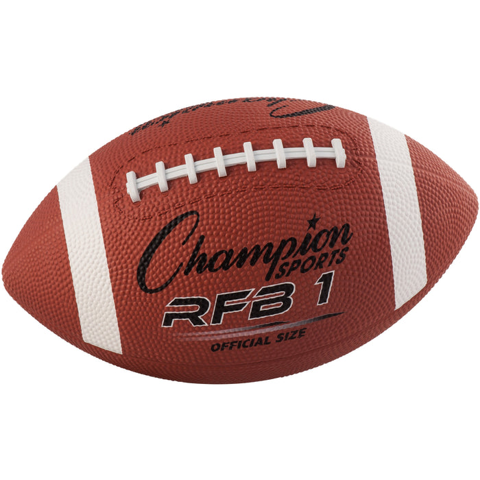 Champion Sports Official Size Rubber Football - CSIRFB1