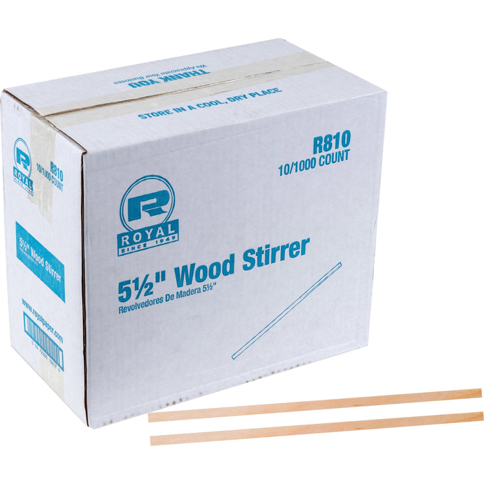 Royal Wood Coffee Stir Sticks - RPPR810CT