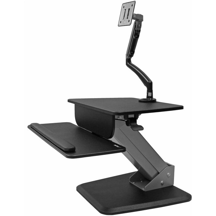 StarTech.com Sit-to-Stand Workstation with Full-Motion Articulating Monitor Arm - One-Touch Height Adjustment - STCBNDSTSSLIM