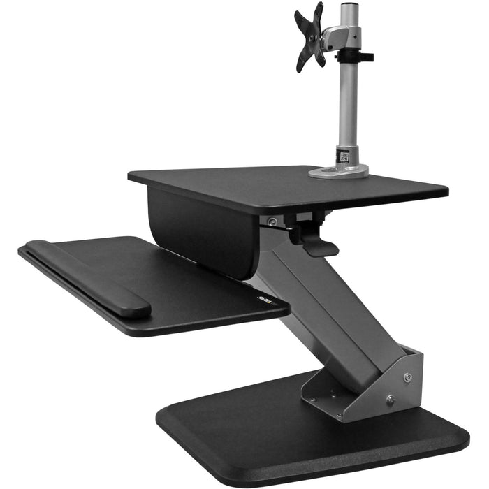 StarTech.com Single Monitor Sit-to-stand Workstation - One-Touch Height Adjustment - STCBNDSTSPIVOT