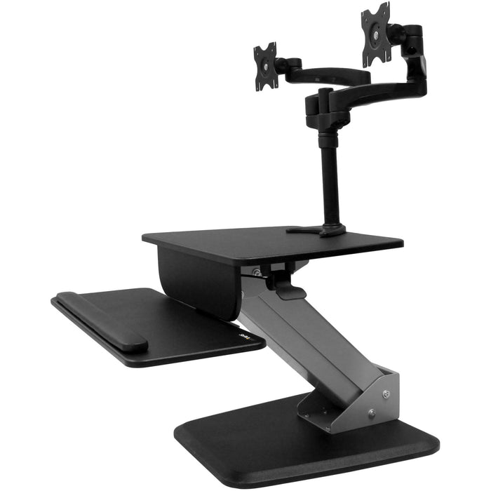 StarTech.com Dual Monitor Sit-to-stand Workstation - One-Touch Height Adjustment - STCBNDSTSDUAL