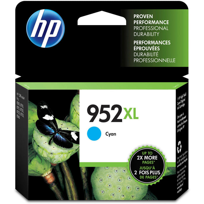 HP 952XL Original High Yield Inkjet Ink Cartridge - Cyan - 1 Each - HEWL0S61AN