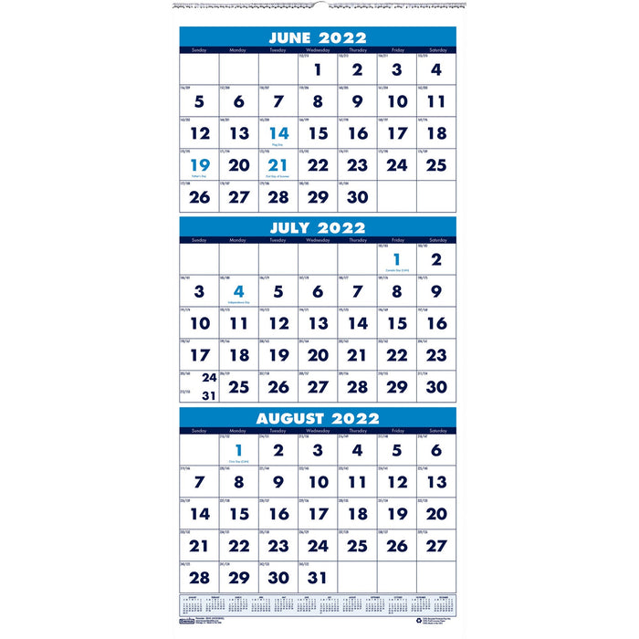 House of Doolittle Three-month Vertical Academic Wall Calendar - HOD3645