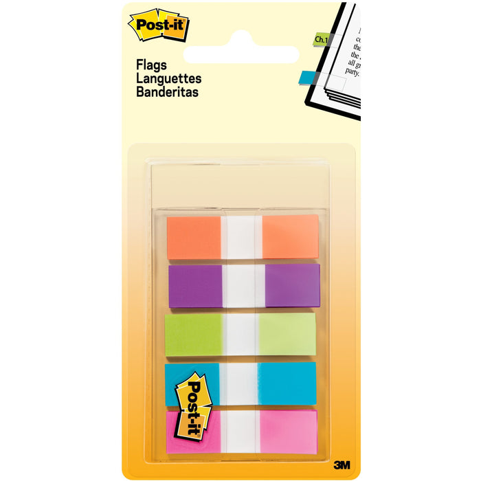 Post-it&reg; Flags in On-the-Go Dispenser - Bright Colors - MMM6835CB2