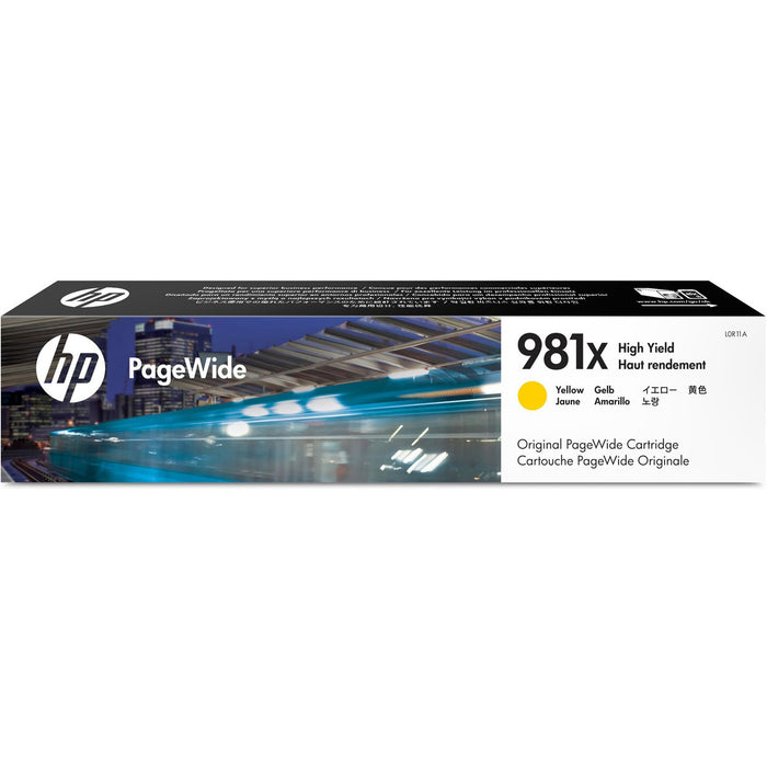 HP 981X (L0R11A) Original High Yield Inkjet Ink Cartridge - Single Pack - Yellow - 1 Each - HEWL0R11A