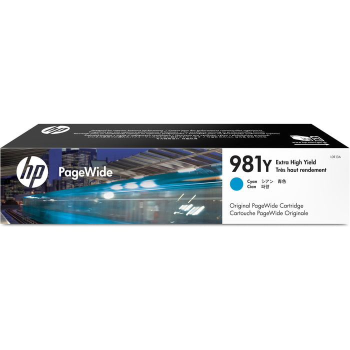 HP 981Y (L0R13A) Original Extra High Yield Page Wide Ink Cartridge - Cyan - 1 Each - HEWL0R13A