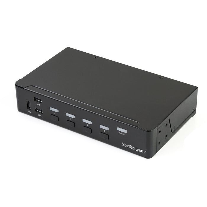 StarTech.com 4-Port DisplayPort KVM Switch - DP KVM Switch with Built-in USB 3.0 Hub for Peripherals - 4K 30 Hz - STCSV431DPU3A2