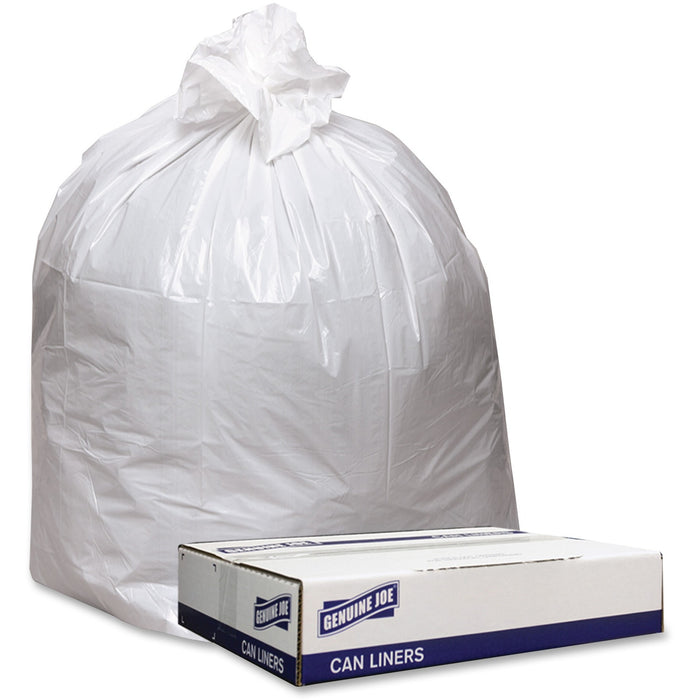 Genuine Joe Low Density White Can Liners - GJO3339W