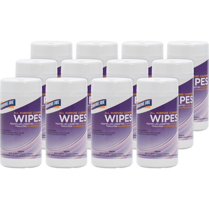 Genuine Joe All Purpose Cleaning Wipes - GJO49870CT