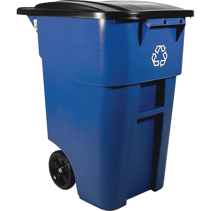 Rubbermaid Commercial Brute Recycling Rollout Container - RCP9W2773BE