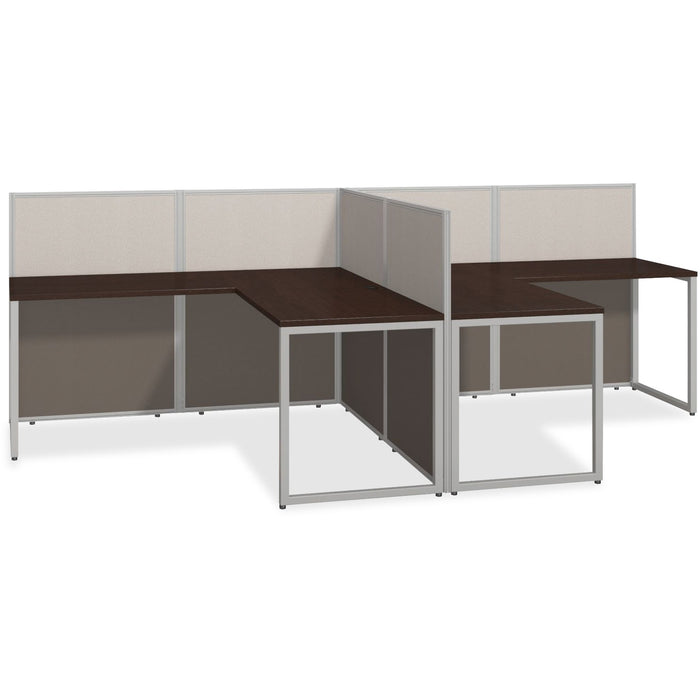 Bush Business Furniture Easy Office 60W 2 Person L Desk Open Office - 3-Drawer - BSHEOD560MR03K