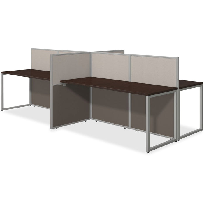 Bush Business Furniture Easy Office 60W 4 Person Straight Desk Open Office - BSHEOD660MR03K