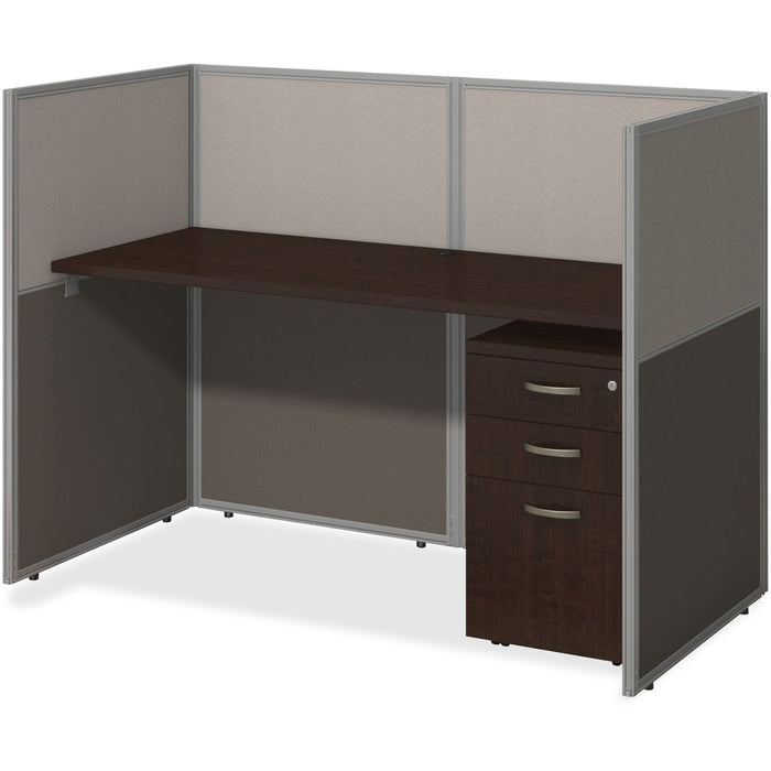 Bush Business Furniture Easy Office 60W Stght Desk Closed Office w/3 Drawer Pedestal - BSHEOD260SMR03K