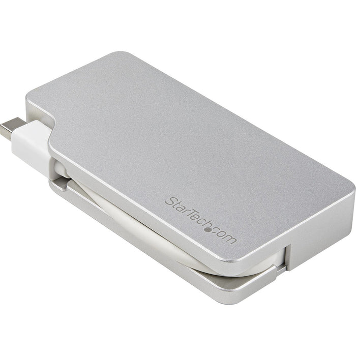 StarTech.com Aluminum Travel A/V Adapter: 3-in-1 Mini DisplayPort to VGA, DVI or HDMI - mDP Adapter - 4K - STCMDPVGDVHD4K