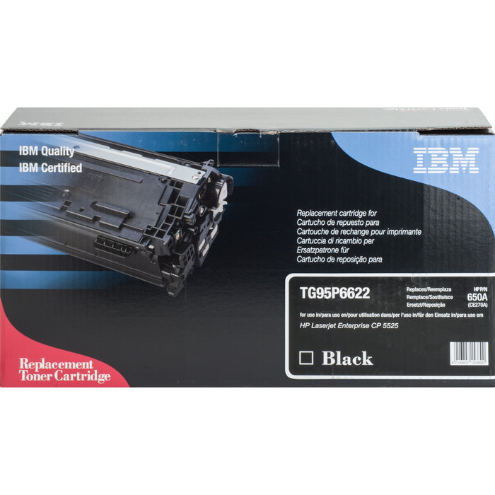 IBM Remanufactured Laser Toner Cartridge - Alternative for HP 650A (CE270A) - Black - 1 Each - IBMTG95P6622