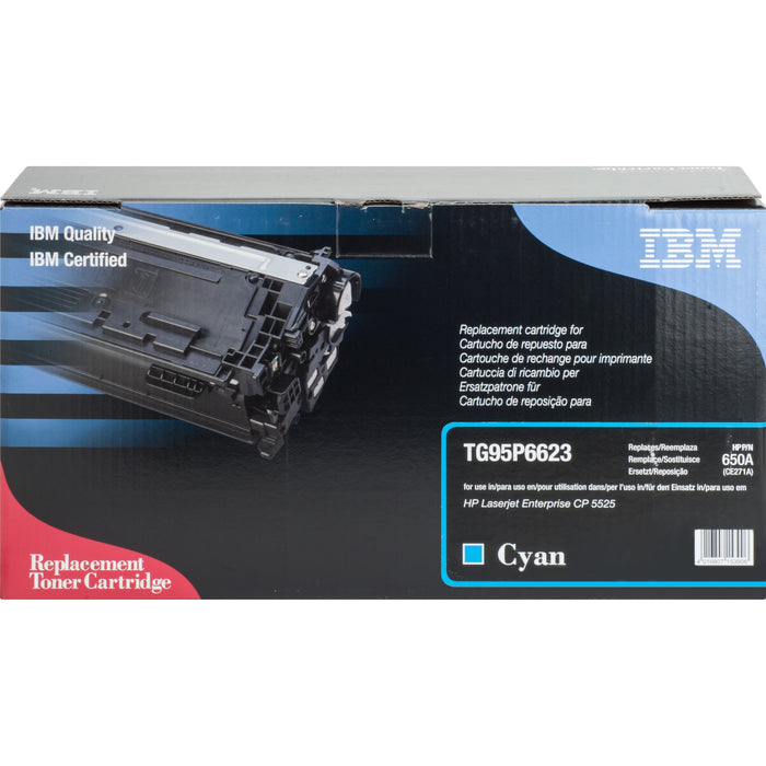 IBM Remanufactured Laser Toner Cartridge - Alternative for HP 650A (CE271A) - Cyan - 1 Each - IBMTG95P6623